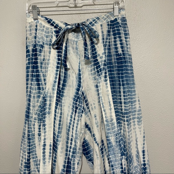 Lafayette 148 Womens Tie Dye Palazzo Wrap Front Pants - Picture 2 of 10
